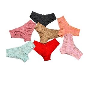 NWOT Victoria's Secret Lace Cheeky Panties Seven Pair Size Medium